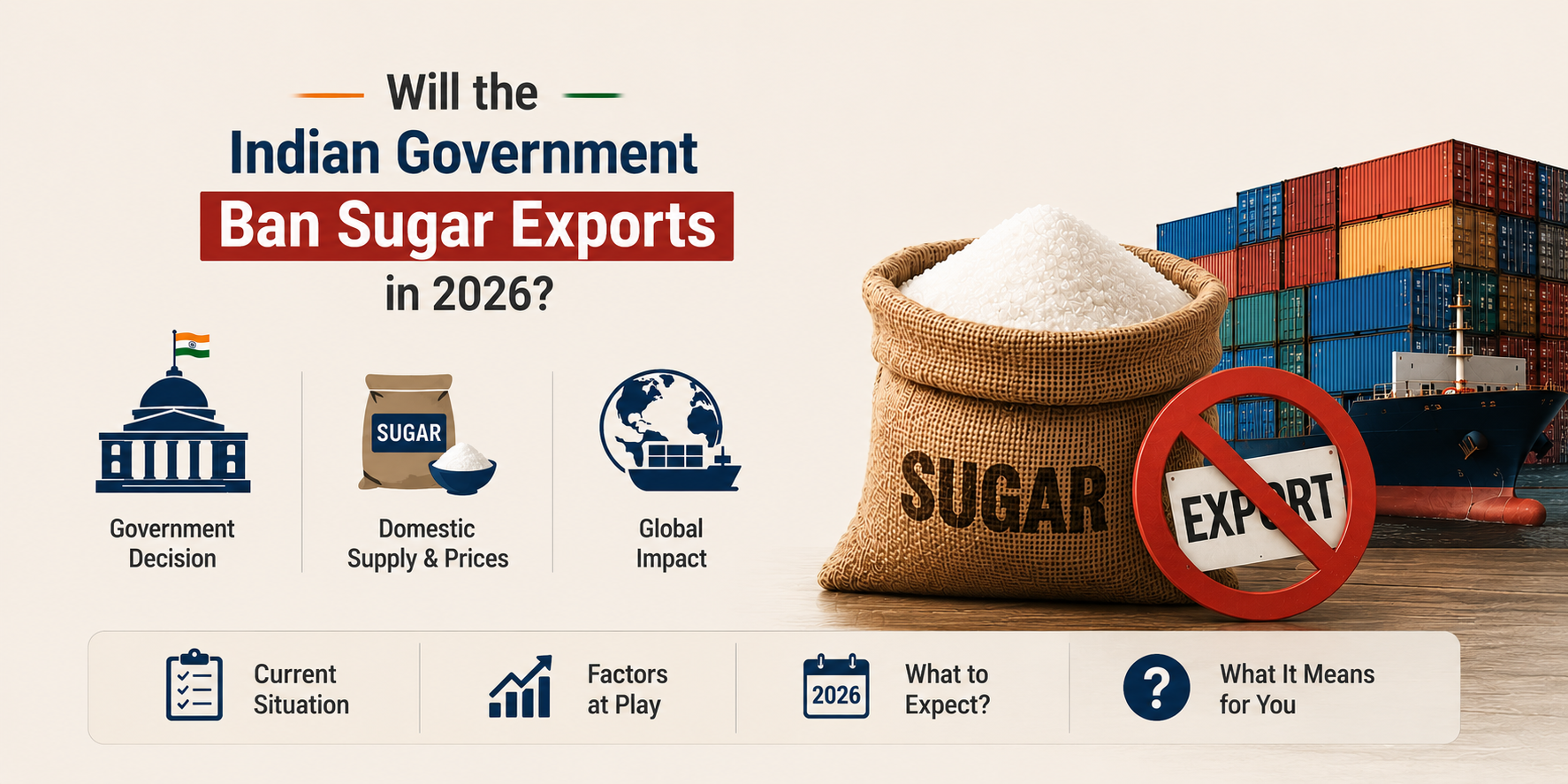 Will the Indian government ban sugar exports in 2026