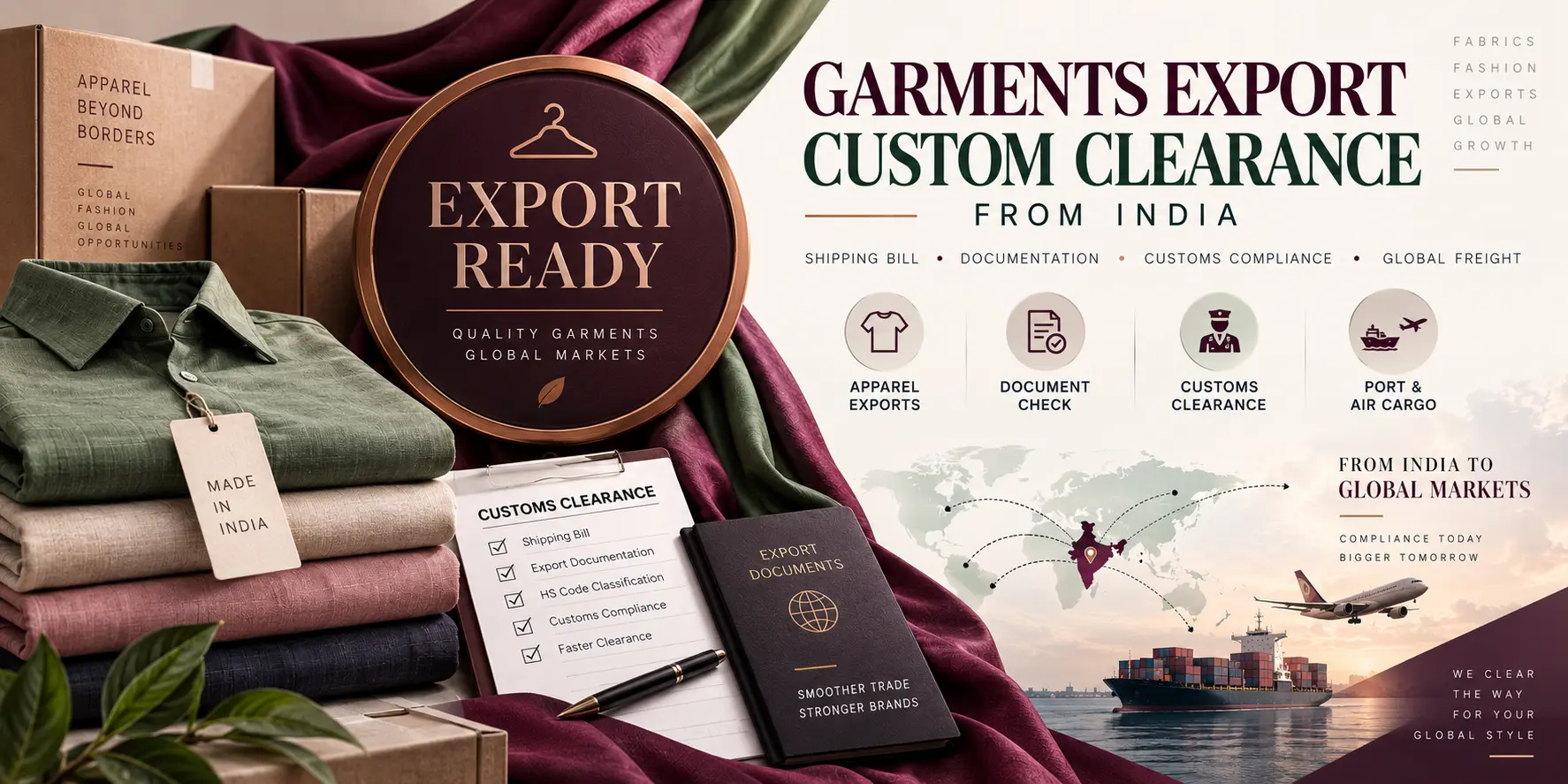 Garments Export Custom Clearance from India