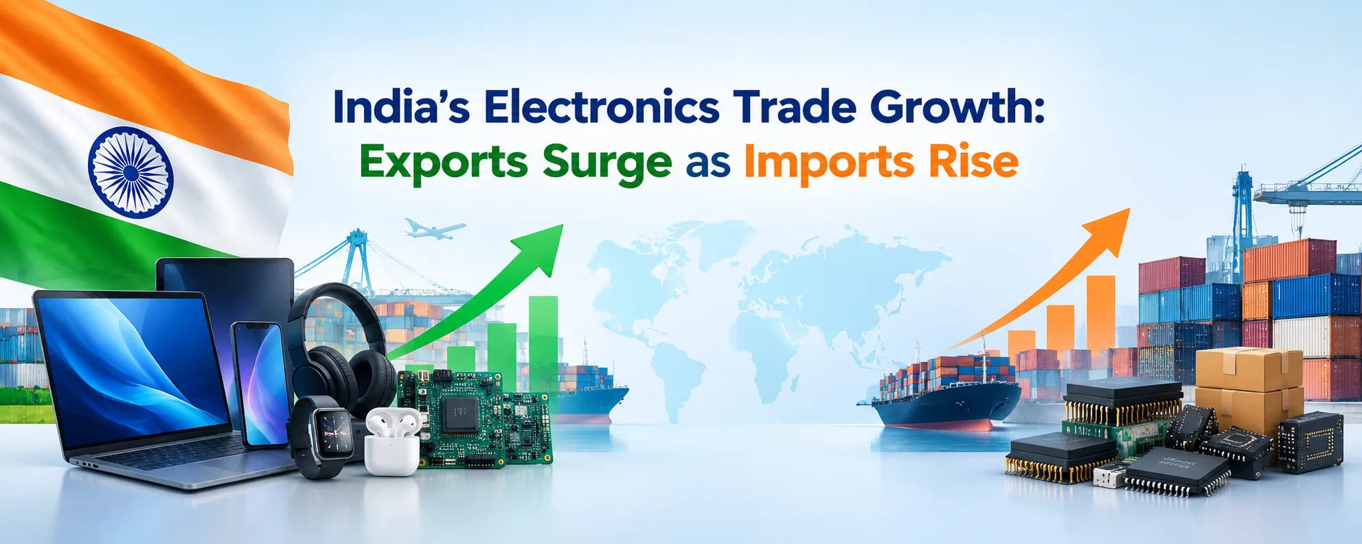 India’s Electronics Trade Growth: Exports Surge as Imports Rise