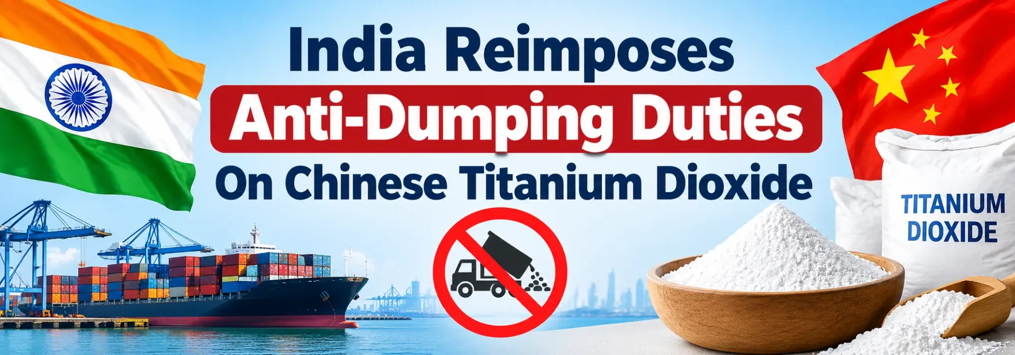 India Reimposes Anti-Dumping Duties On Chinese Titanium Dioxide